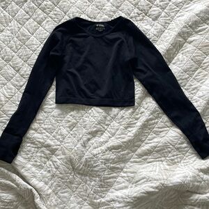 Shein Black Sports Top Size S Cropped